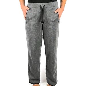 Reebok Hi-Waist Wide Leg Unisex Sweatpants Size XSmall Zip Pockets Grey